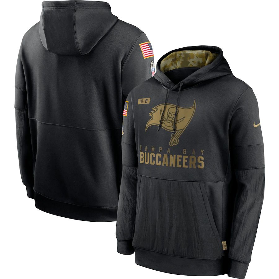 Men Tampa Bay Buccaneers Black Salute To Service Hoodie Nike NFL Jerseys